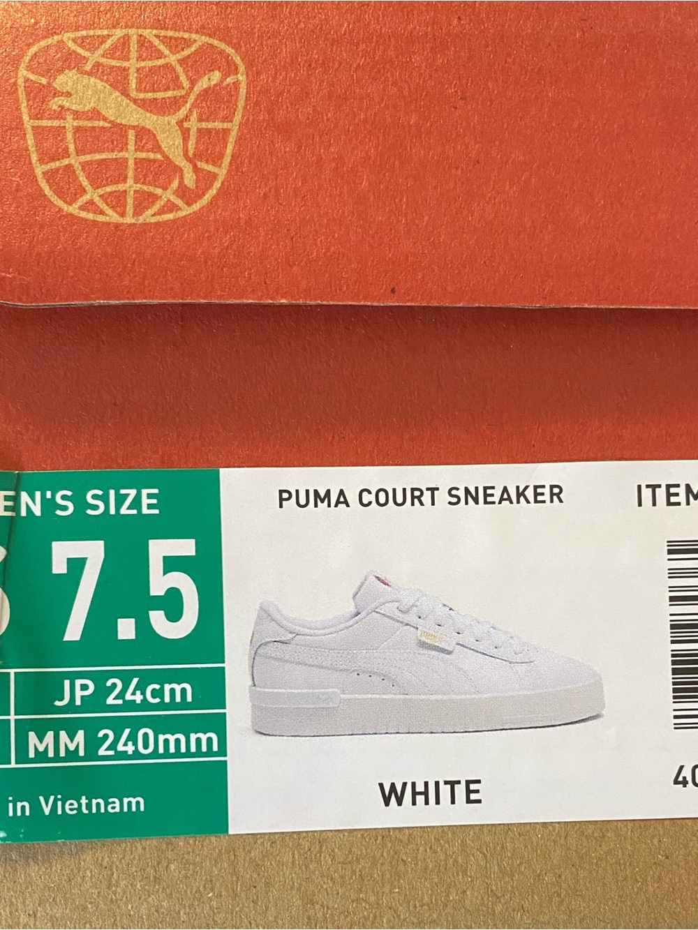 PUMA Womens Low Top White Leather Court Sneakers Size 7.5 Casual Lace Up Shoes - Picture 10 of 10